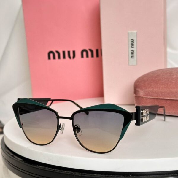 Miu Miu Cat-Eye Sunglasses | Elegant Upturned Frame Metal UV400 Protection