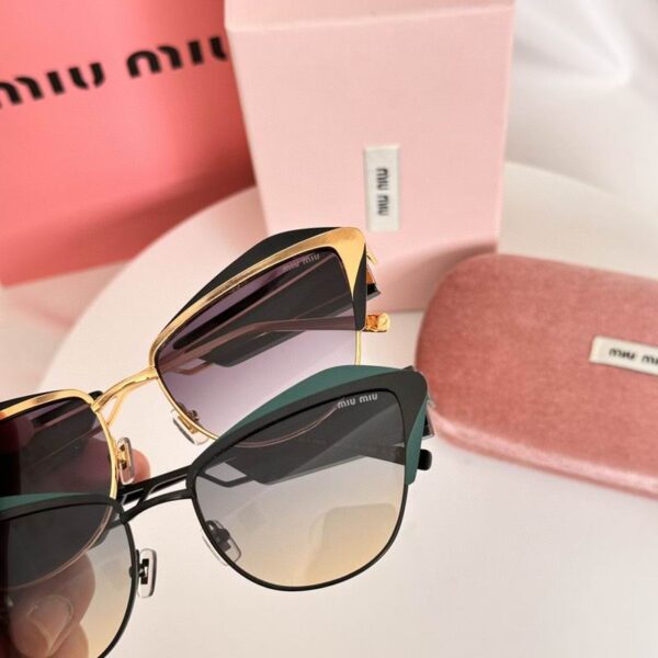 Miu Miu Cat-Eye Sunglasses | Elegant Upturned Frame Metal UV400 Protection