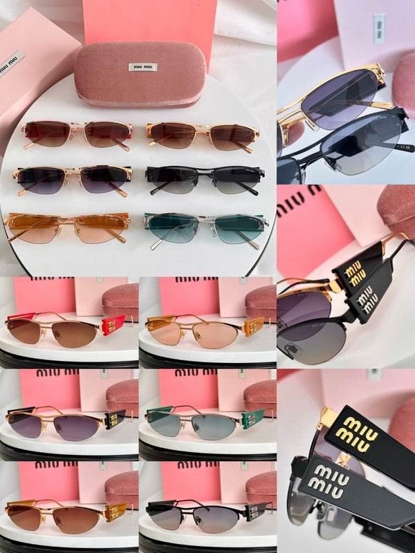 Miu Miu Slim Cat-Eye Sunglasses | Metal Frame Vintage Style UV400 Protection