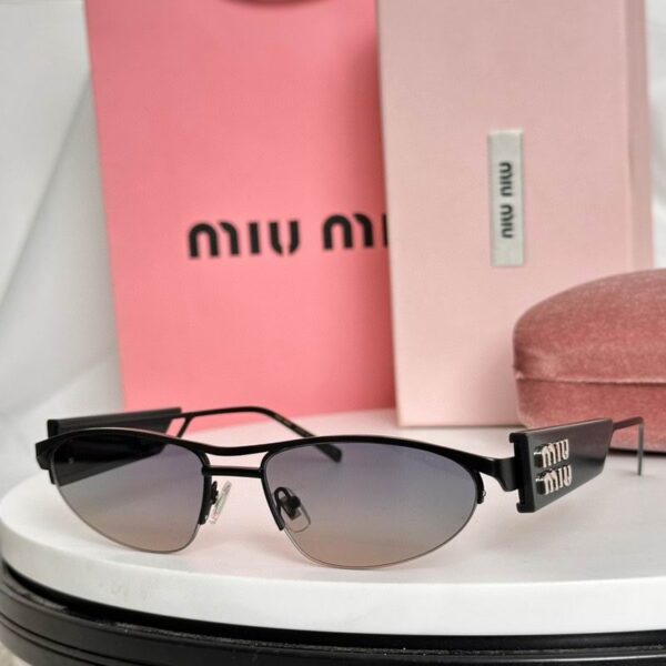 Miu Miu Slim Cat-Eye Sunglasses | Metal Frame Vintage Style UV400 Protection