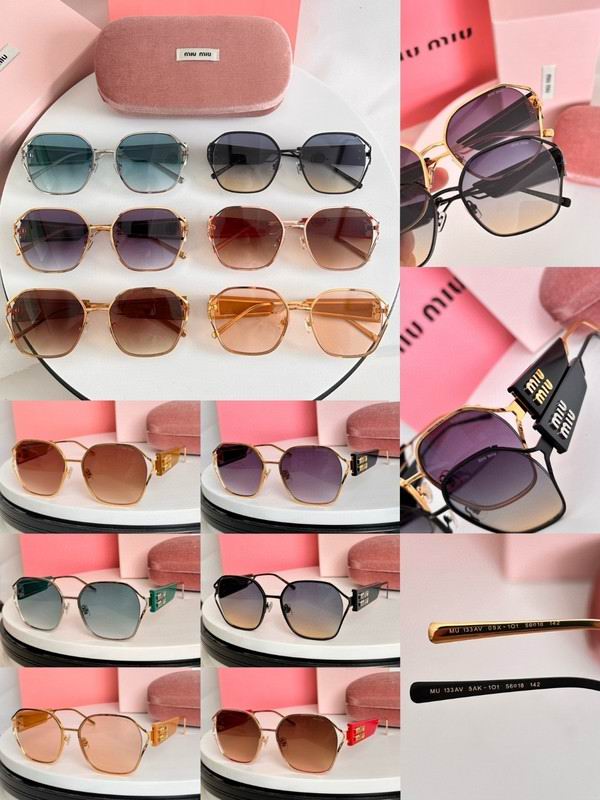 Miu Miu Vintage Round Logo Accent Sunglasses
