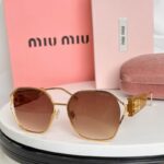 Miu Miu Vintage Round Logo Accent Sunglasses