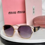 Miu Miu Vintage Round Logo Accent Sunglasses