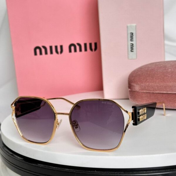 Miu Miu Vintage Round Logo Accent Sunglasses