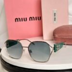 Miu Miu Vintage Round Logo Accent Sunglasses