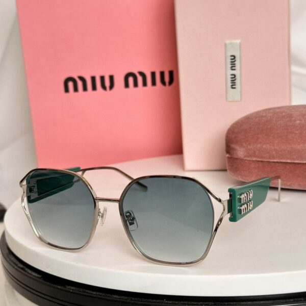 Miu Miu Vintage Round Logo Accent Sunglasses