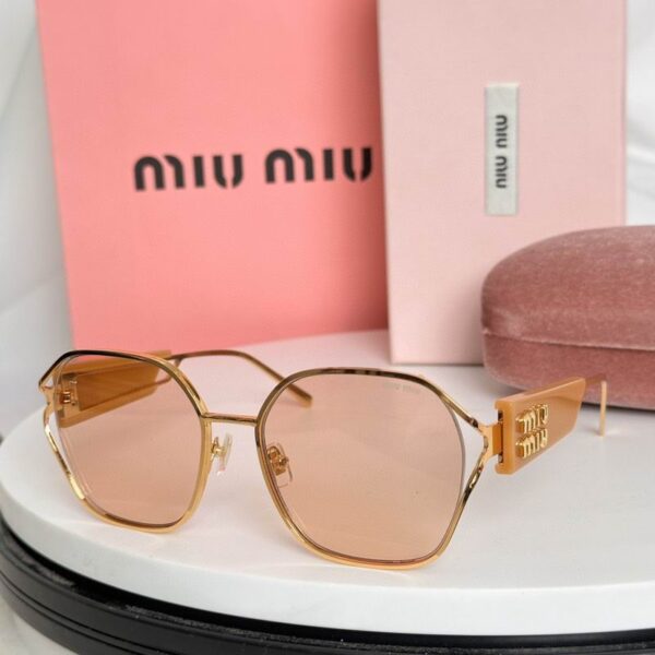 Miu Miu Vintage Round Logo Accent Sunglasses