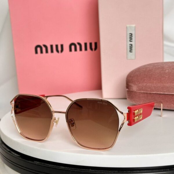 Miu Miu Vintage Round Logo Accent Sunglasses