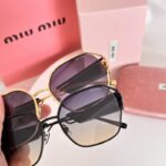Miu Miu Vintage Round Logo Accent Sunglasses