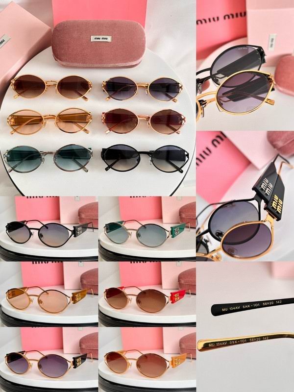 Miu Miu Vintage Round Logo Accent Sunglasses