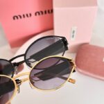 Miu Miu Vintage Round Logo Accent Sunglasses