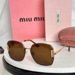 Miu Style Rimless Gradient Sunglasses – Luxury Square Frameless UV400 Eyewear