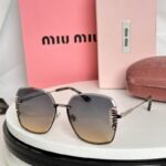 Miu Style Rimless Gradient Sunglasses – Luxury Square Frameless UV400 Eyewear