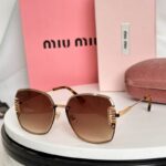 Miu Style Rimless Gradient Sunglasses – Luxury Square Frameless UV400 Eyewear