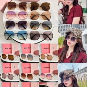 Miu Style Rimless Gradient Sunglasses – Luxury Square Frameless UV400 Eyewear