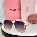 Miu Miu Elegant Rimless Sunglasses – Premium Oval Frame UV Protection