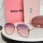 Miu Miu Elegant Rimless Sunglasses – Premium Oval Frame UV Protection