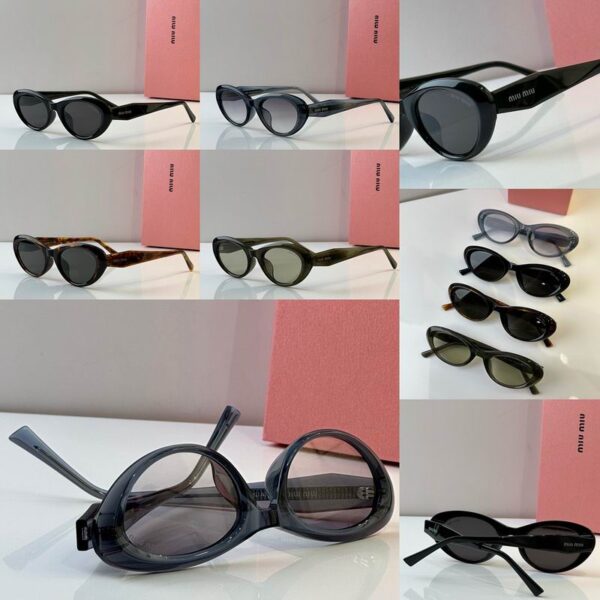 MiuMiu Retro Oval Statement Sunglasses