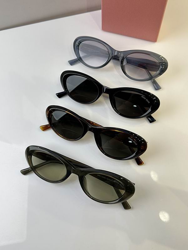 MiuMiu Retro Oval Statement Sunglasses