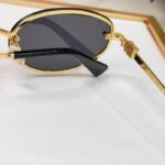 Miu Miu Retro Oval Metal Sunglasses – Slim Frame Collection