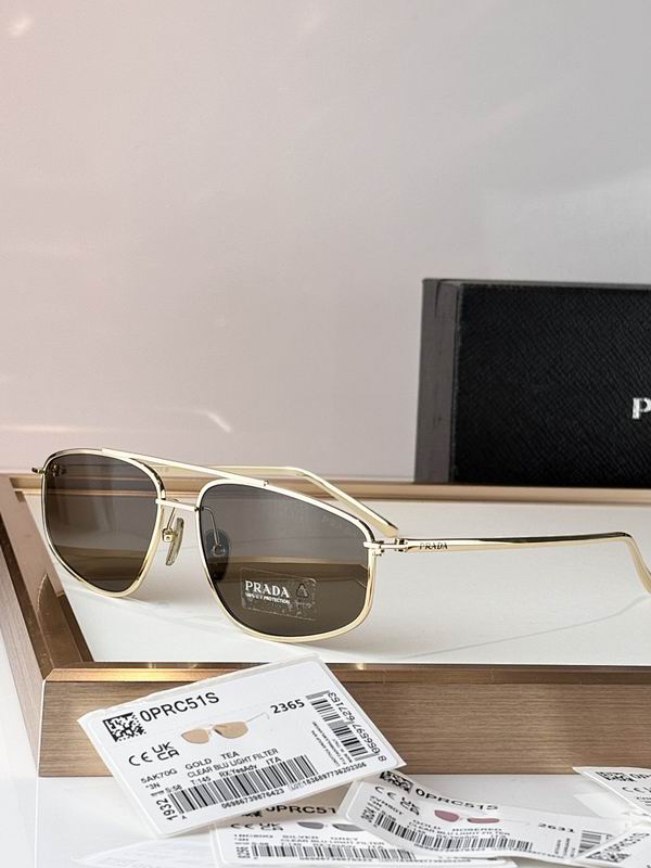 Prada Slim Aviator Metal Sunglasses