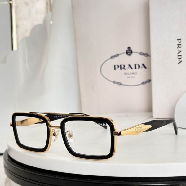 Prada Rectangular Aviator Eyewear – Unisex Luxury Optical & UV Protection
