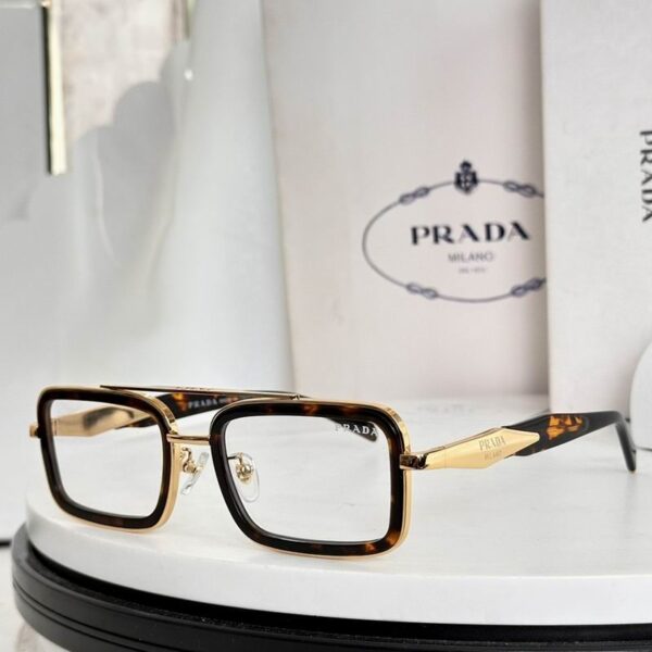 Prada Rectangular Aviator Eyewear – Unisex Luxury Optical & UV Protection