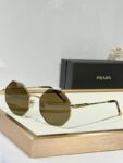 Prada Octagonal Geometric Metal Frame Sunglasses