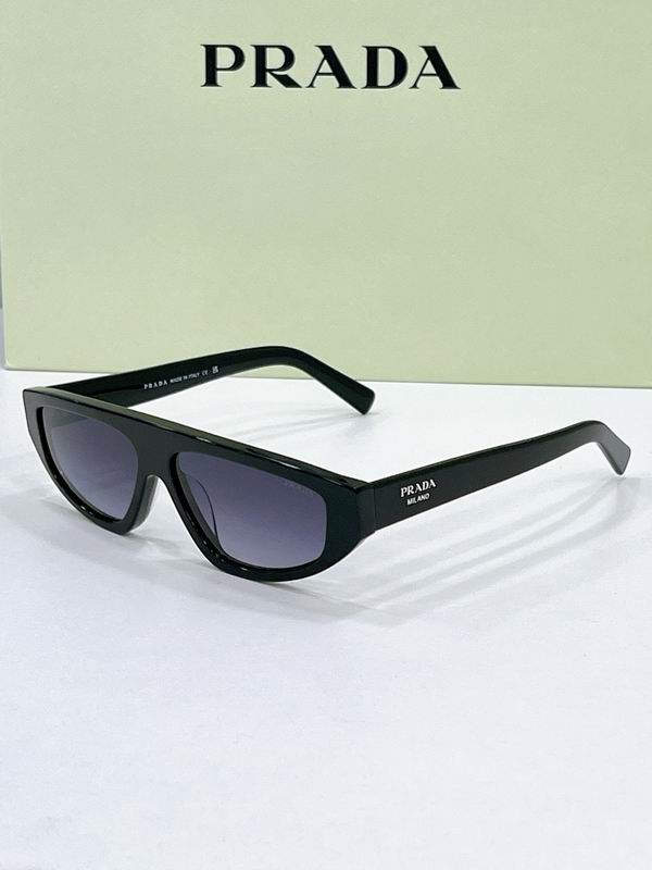 Prada Flat-Top Shield Acetate Sunglasses – Unisex Luxury UV Protection