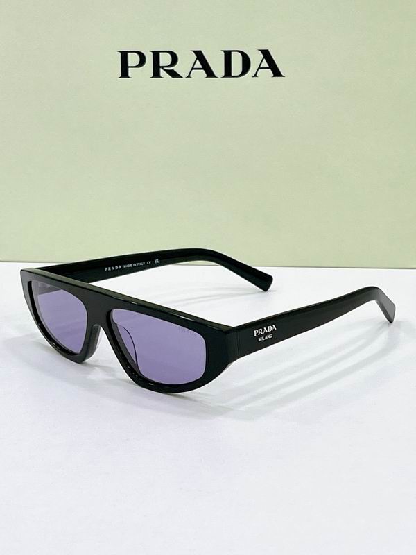 Prada Flat-Top Shield Acetate Sunglasses – Unisex Luxury UV Protection