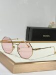 Prada Octagonal Geometric Metal Frame Sunglasses