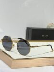 Prada Octagonal Geometric Metal Frame Sunglasses