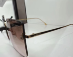 Fendi F Letter Rimless Square Sunglasses – Luxury Gradient Designer Shades