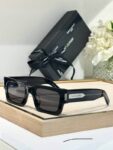 Saint Laurent Bold Rectangular Acetate Sunglasses