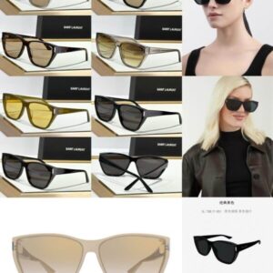 Saint Laurent Retro Navigator Acetate Sunglasses