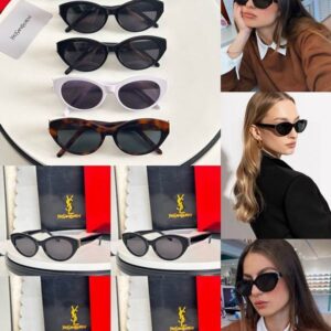 Saint Laurent Retro Cat-Eye Sunglasses UV400 – Luxury Designer Style
