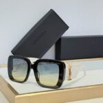 Saint Laurent YSL Oversized Square Frame Sunglasses with Metal Logo