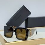 Saint Laurent YSL Oversized Square Frame Sunglasses with Metal Logo