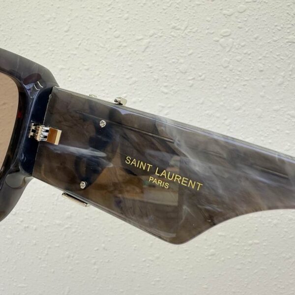 Saint Laurent YSL Oversized Square Frame Sunglasses with Metal Logo