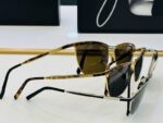 Saint Laurent Slim Rectangular Metal Frame Sunglasses