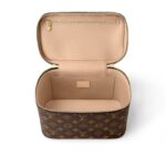 LOUIS VUITTON Nice BB Compact Size with LV Monogram Metal Zipper Pull, Coated Canvas, Makeup Bag/Handbag, Mini, Women's, Brown