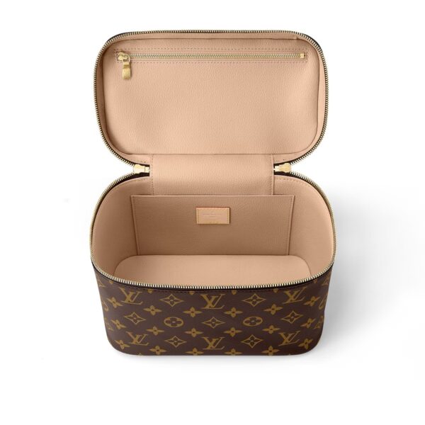 LOUIS VUITTON Nice BB Compact Size with LV Monogram Metal Zipper Pull, Coated Canvas, Makeup Bag/Handbag, Mini, Women's, Brown