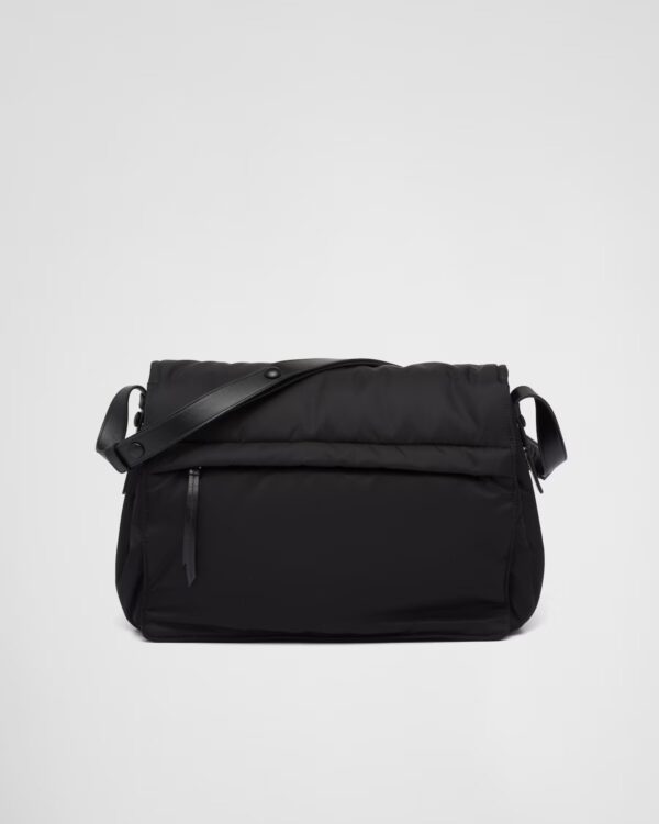 Re-Nylon Large Filled Shoulder Bag black