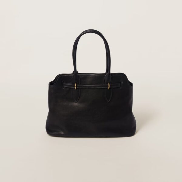 Aventure Nappa Leather Handbag Black  Large