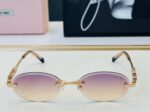 Miu Miu Vintage Oval Rimless Sunglasses – Luxury Minimalist Designer Shades