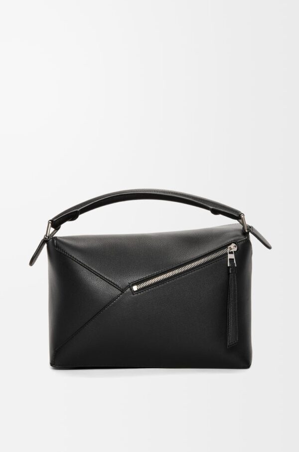 Puzzle bag in classic calfskin Black