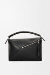Puzzle bag in classic calfskin Black