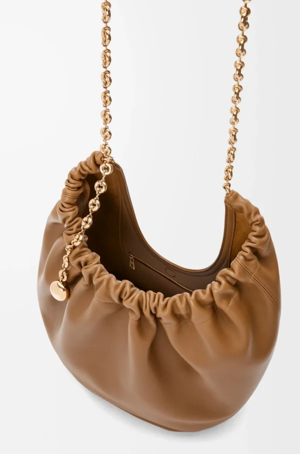Medium Squeeze bag in mellow nappa lambskin Oak