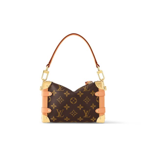 LOUIS VUITTON SIDE TRUNK Side Trunk PM Detachable and Adjustable Shoulder Strap Soft Case Canvas Crossbody Bag for Women Monogram