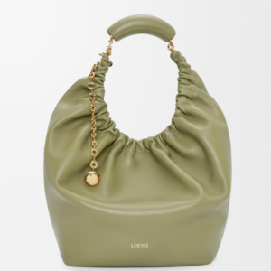 Medium Squeeze bag in mellow nappa lambskin Eucalyptus Green